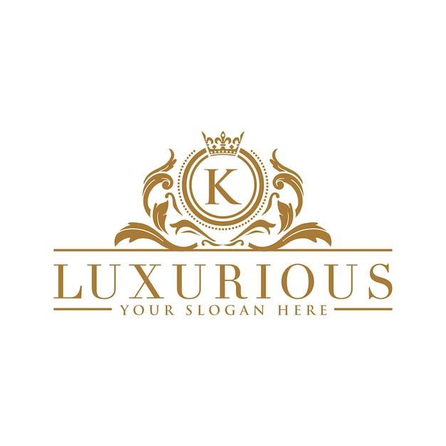 Vecteur services d'avocat de cabinet d'avocats, logo vintage de crête de luxe