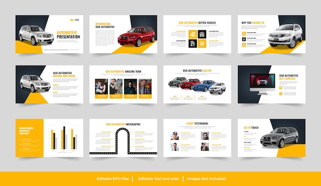 Services De Voiture Ou Modèle De Powerpoint Automobile