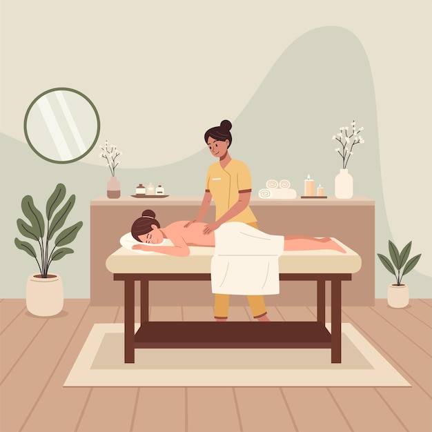 Session de massage thérapeutique au spa