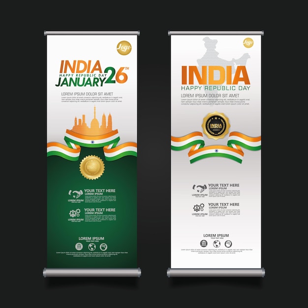 Set Affiche Inde Happy Republic Day