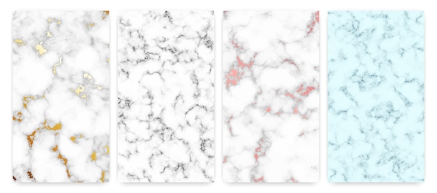 Set d'arrières-plans à texture de marbre