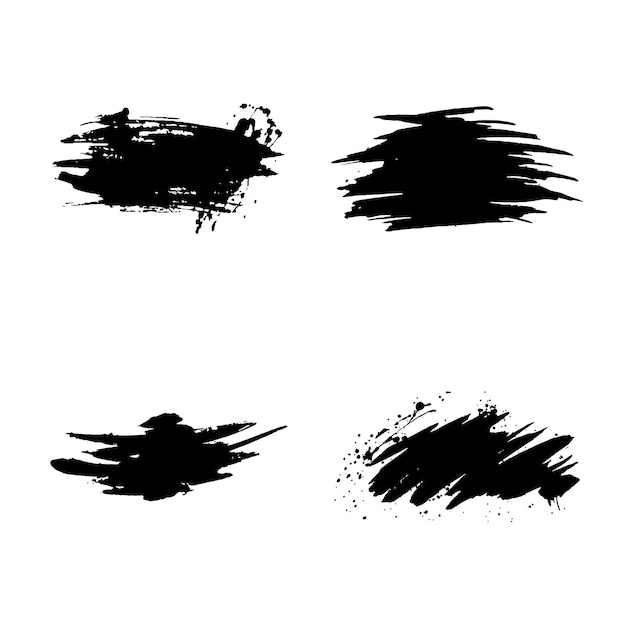 Set d'art vectoriel de traits de pinceau de peinture