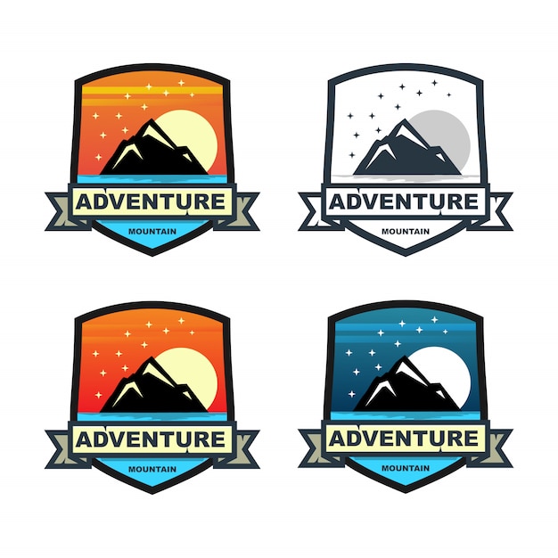 Set De Badge Aventure De Montagne