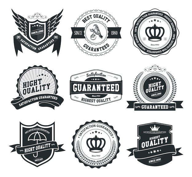 Set De Badges Et étiquettes Vectorielles