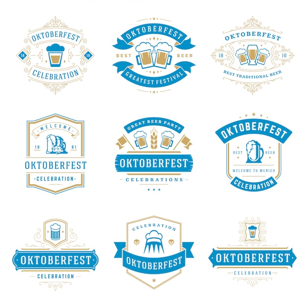 Set De Badges Et Logos Oktoberfest