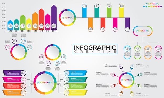 Set Business Infographic Moderne Avec Un Nouveau Style