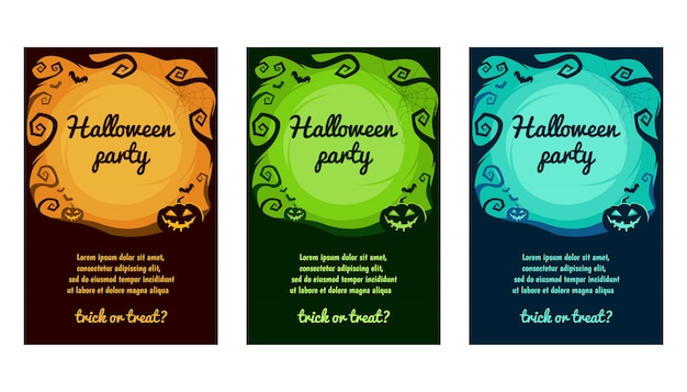 Set De Cartes D'invitation Halloween