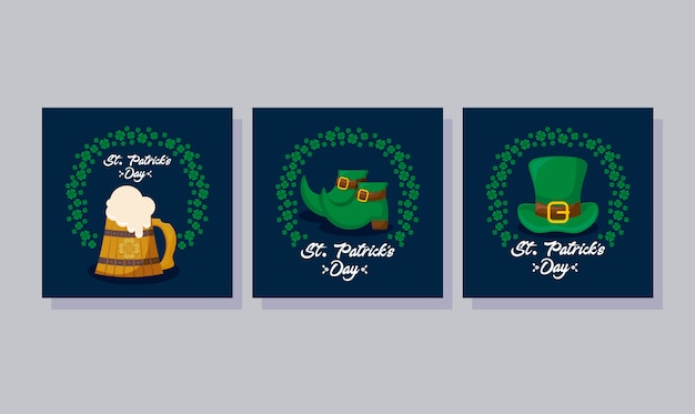 Set De Cartes De St Patrick Day