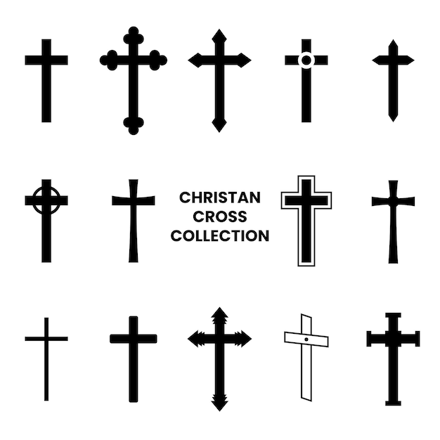 Set de collection de croix chrétiennes