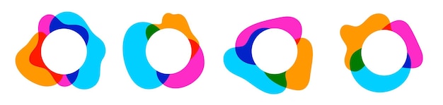 Set de composition de formes irrégulières de taches colorées