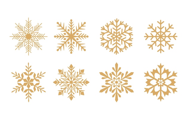 Set de flocons de neige de Noël Conception pro vecteur
