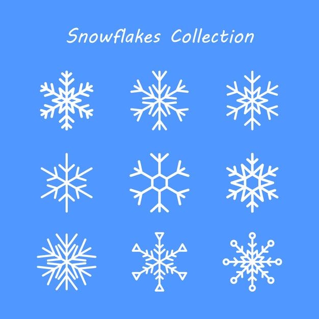 Set de flocons de neige ornementaux collection de flocon de neige