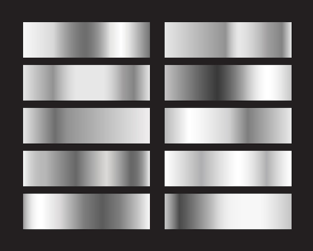 Set de gradients en argent ou en platine