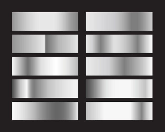 Set de gradients en argent ou en platine