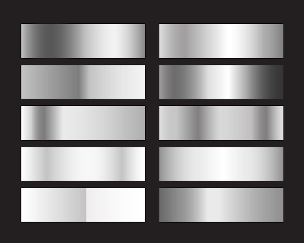 Set de gradients en argent ou en platine