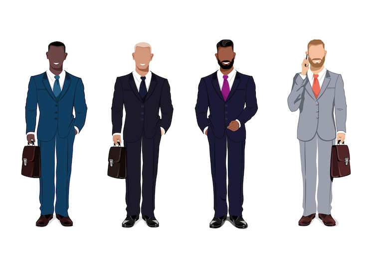 Vecteur set d'hommes d'affaires