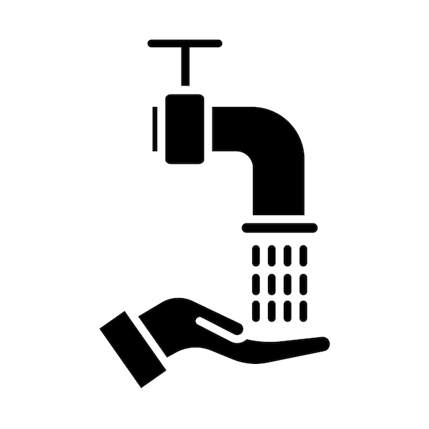 Set d'icônes d'ablution ramadan wudhu symbole vectoriel fête islamique signe de wudu icône d'eau du robinet