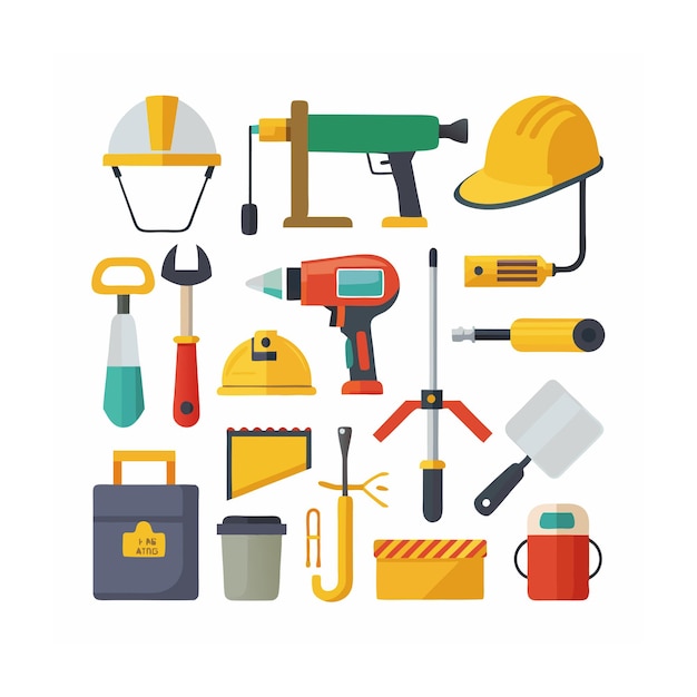 Set d'icônes de construction et d'outils