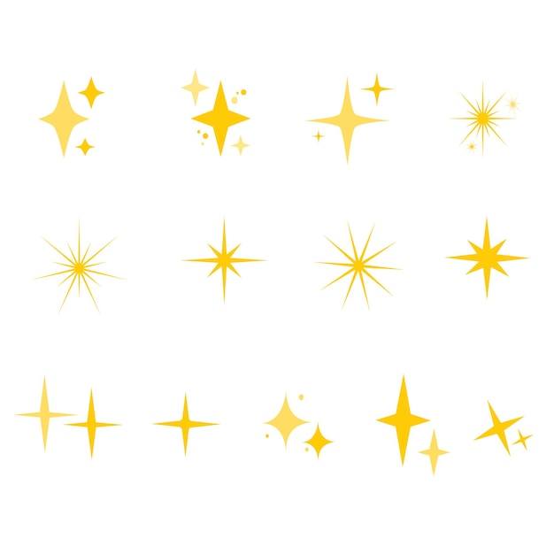 Set d'icônes d'étoile étincelante
