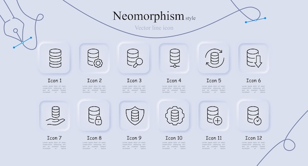 Set d'icônes de ligne bancaire Monnaie bouclier montre main mot de passe crypto-monnaie portefeuille blockchain cours de finance négociation style néomorphisme icône de ligne vectorielle pour les entreprises