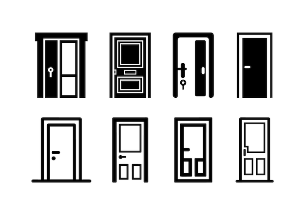 Set d'icônes de porte