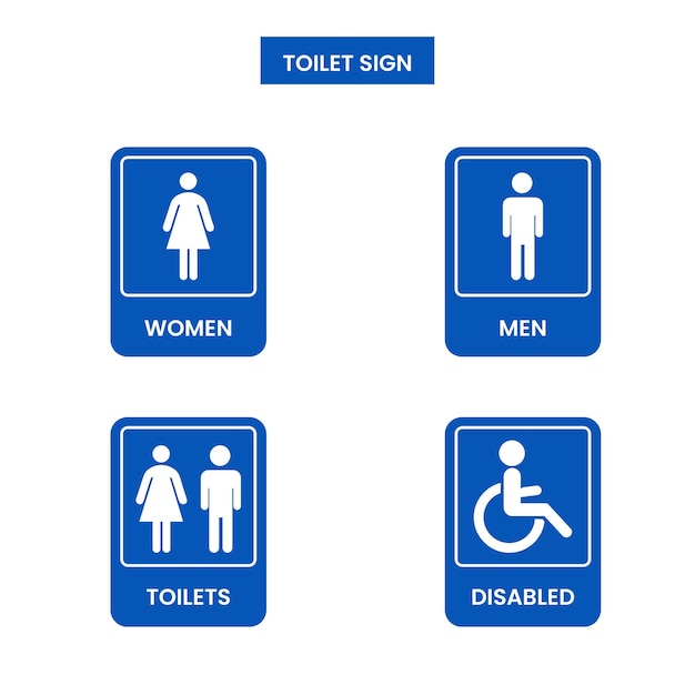 Set D'icônes De Toilette Vectorielles Modernes