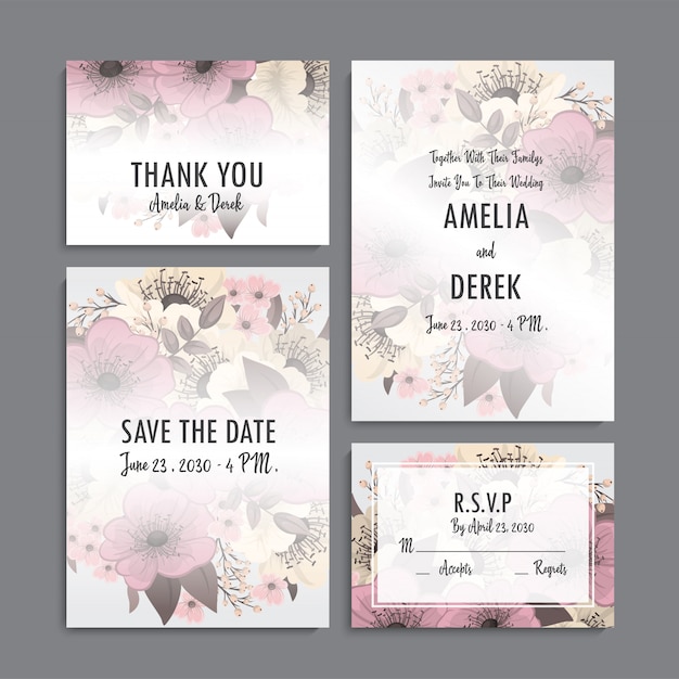 Set D'invitation De Mariage