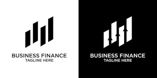 Set Logo Design Entreprise Financière Flèche Vers Le Haut Icône Illustration
