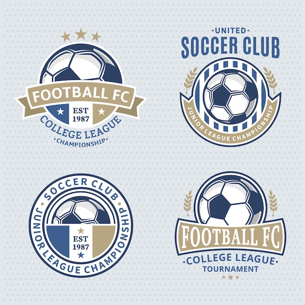 Vecteur set de logo du club de football