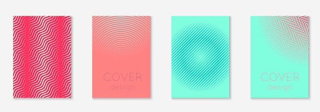 Set De Modèles De Couverture Minimalistes Avec Des Gradients