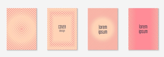 Vecteur set de modèles de couverture minimalistes avec des gradients