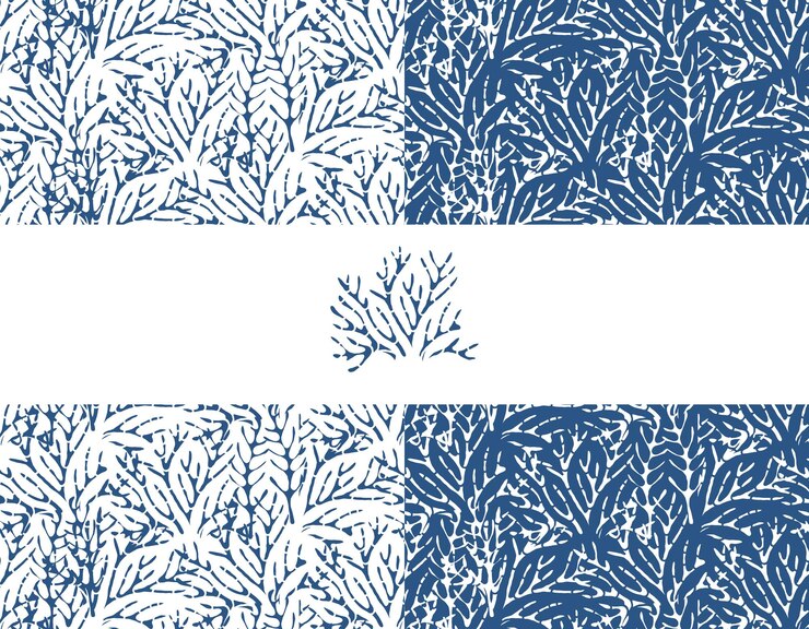 Vecteur set de motifs dessinés à la main sans couture avec des récifs coralliens illustration vectorielle blanche sur un blanc