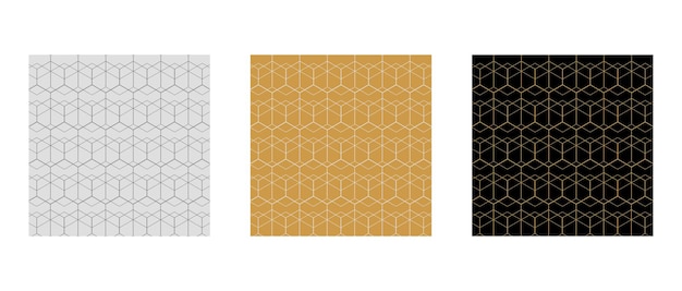 Set de motifs et d'ornements sans couture de luxe
