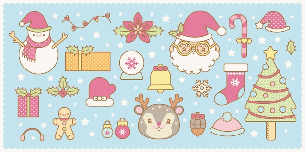 Set De Noël Kawaii