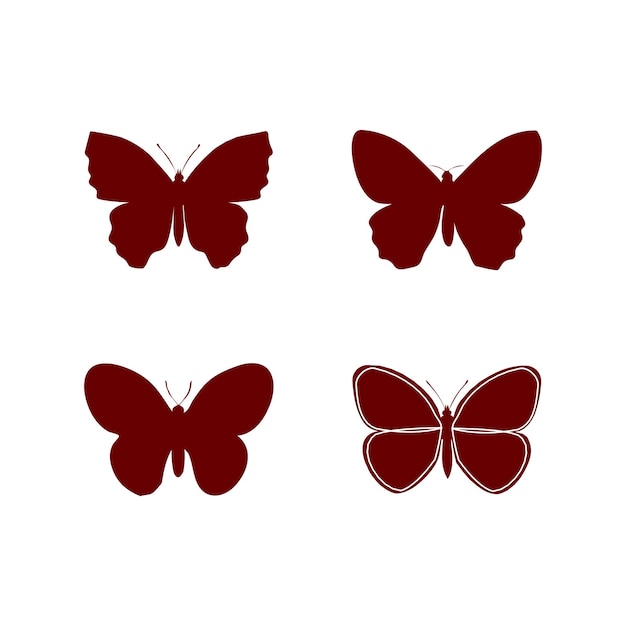 Vecteur set of colorful butterfly vectors illustrations