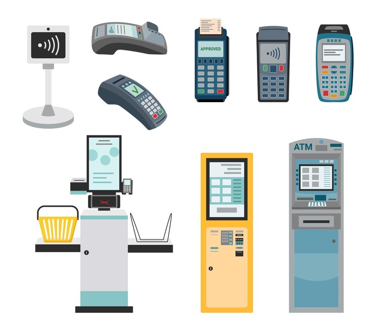 Vecteur set de paiement sans contact 9.