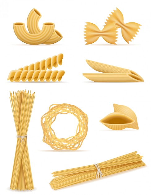 Set de pâtes vector illustration