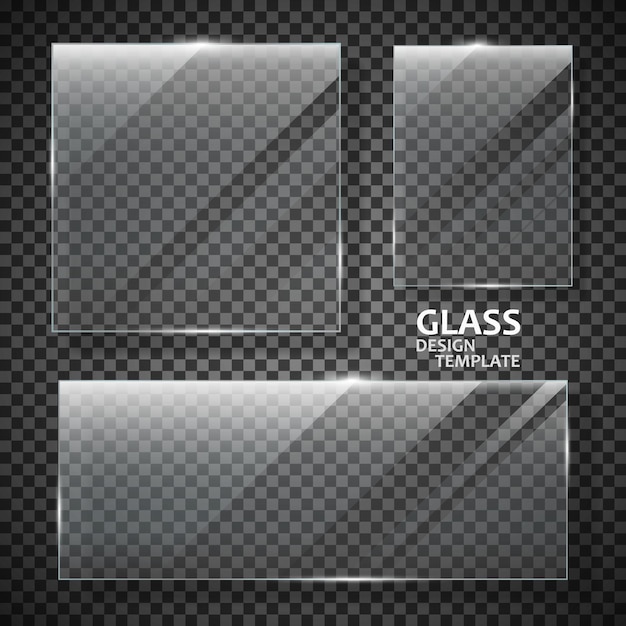 Set de plaques en verre