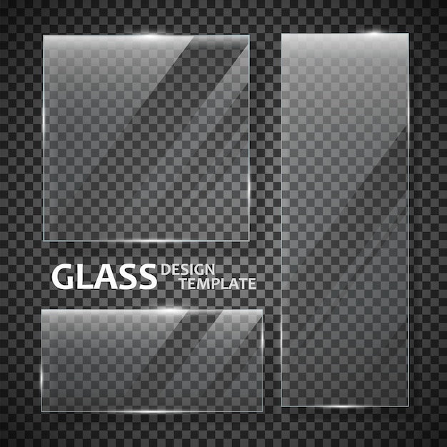 Set de plaques en verre
