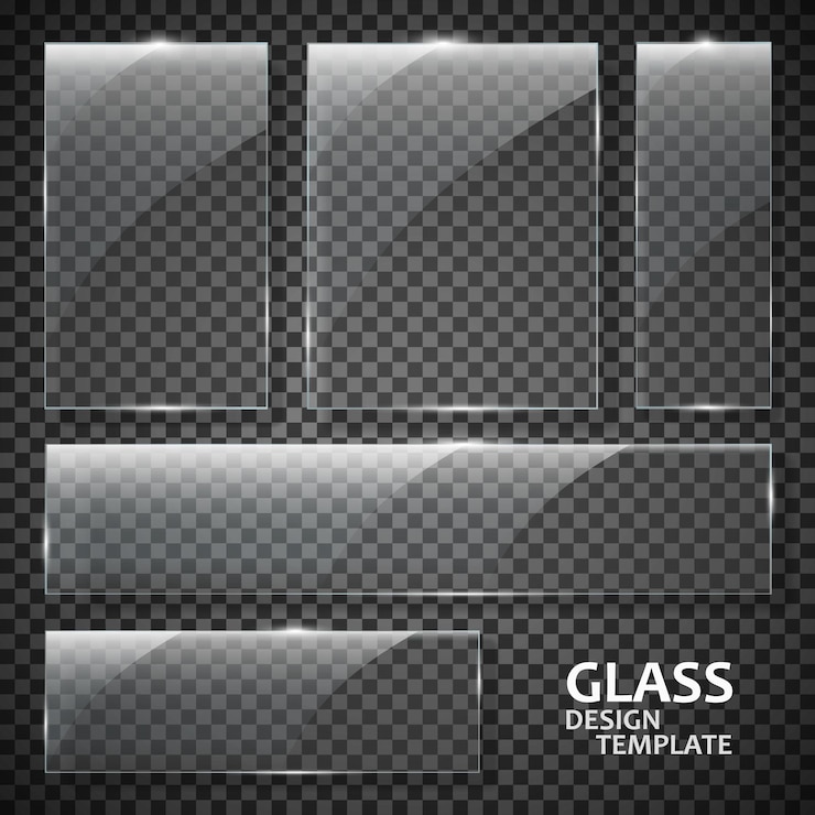 Set de plaques en verre