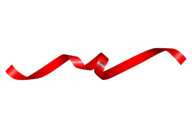 Set de ruban de drapeau avec les couleurs de l'Albanie pour la décoration de la célébration du jour de l'indépendance
