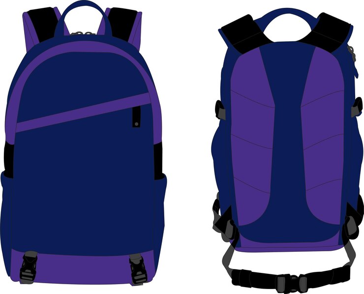 Vecteur set de sacs d'école de dessins animés icône de sac à dos coloré illustration vectorielle plate set de sacks de camping