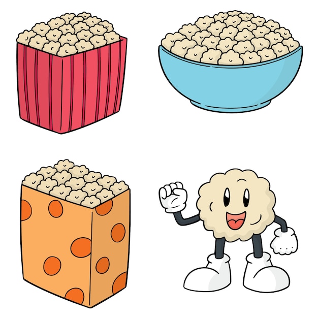 Set Vector De Pop-corn