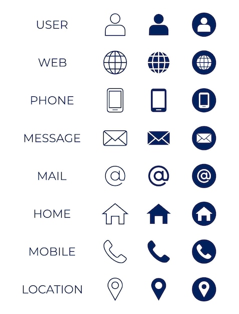 Sets de logos et d'icônes pour cartes de visite professionnelles