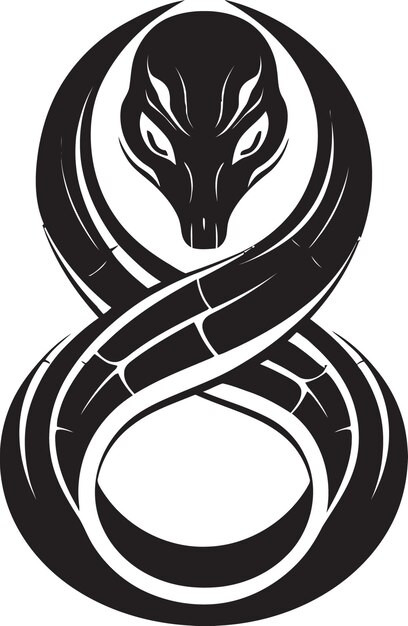 Vecteur shadowy python black vector designebony viper artwork style vectoriel il s'agit d'une œuvre d'art qui a été conçue à partir d'un vecteur noir.