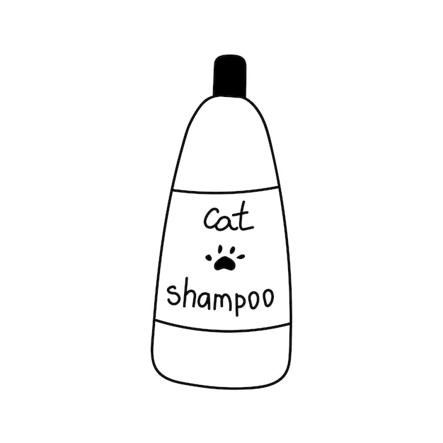 Shampooing Chat Vecteur Dessiné à La Main