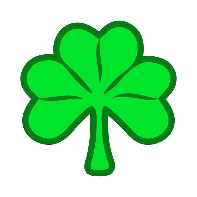 Vecteur shamrock symbole de l'irlande et de la saint-patrick ainsi qu'un symbole du trèfle de la trinité sous la forme d'un signe ou d'un emblème dans un style plat illustration vectorielle