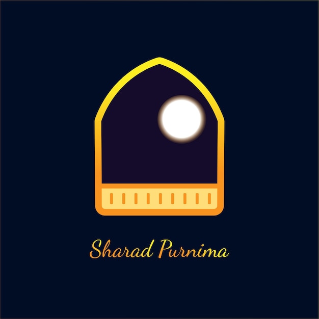 Sharad Purnima est une fête des récoltes célébrée le jour de la pleine lune, illustration vectorielle.