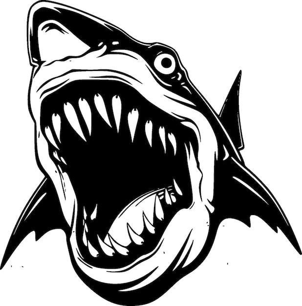 Vecteur shark logo vectoriel de haute qualité illustration vectorielle idéale pour le graphique tshirt