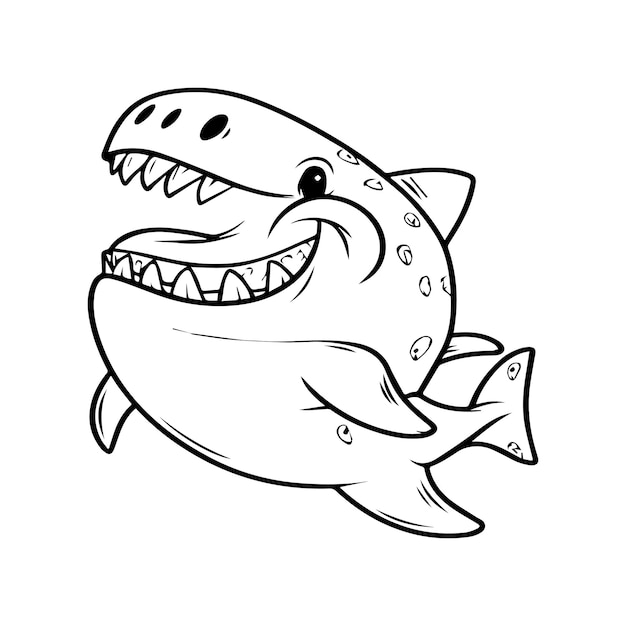 Vecteur shark pages à colorier pour les pages à colorier